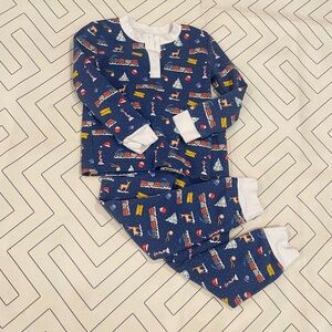 Smockingbird Navy Winter Holiday Pajama Set